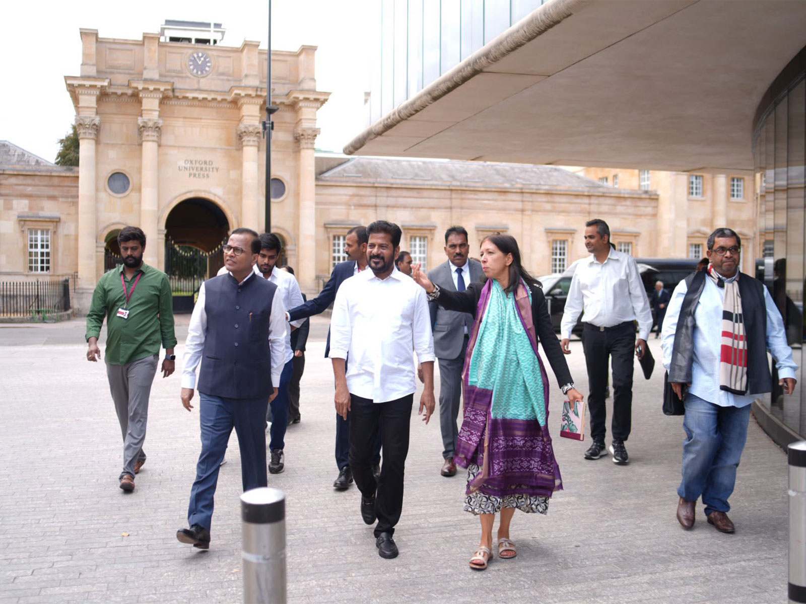 Telangana Chief Minister A Revanth Reddy visited 900-year-old Oxford University as part of the Telangana Rising delegation (Photo: x/@revanth_anumula)