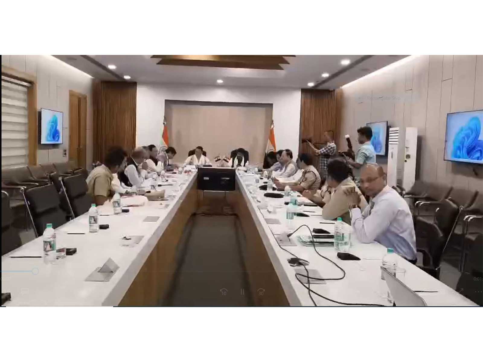 High-level talks between the governments of Assam and Meghalaya (Photo/ANI)