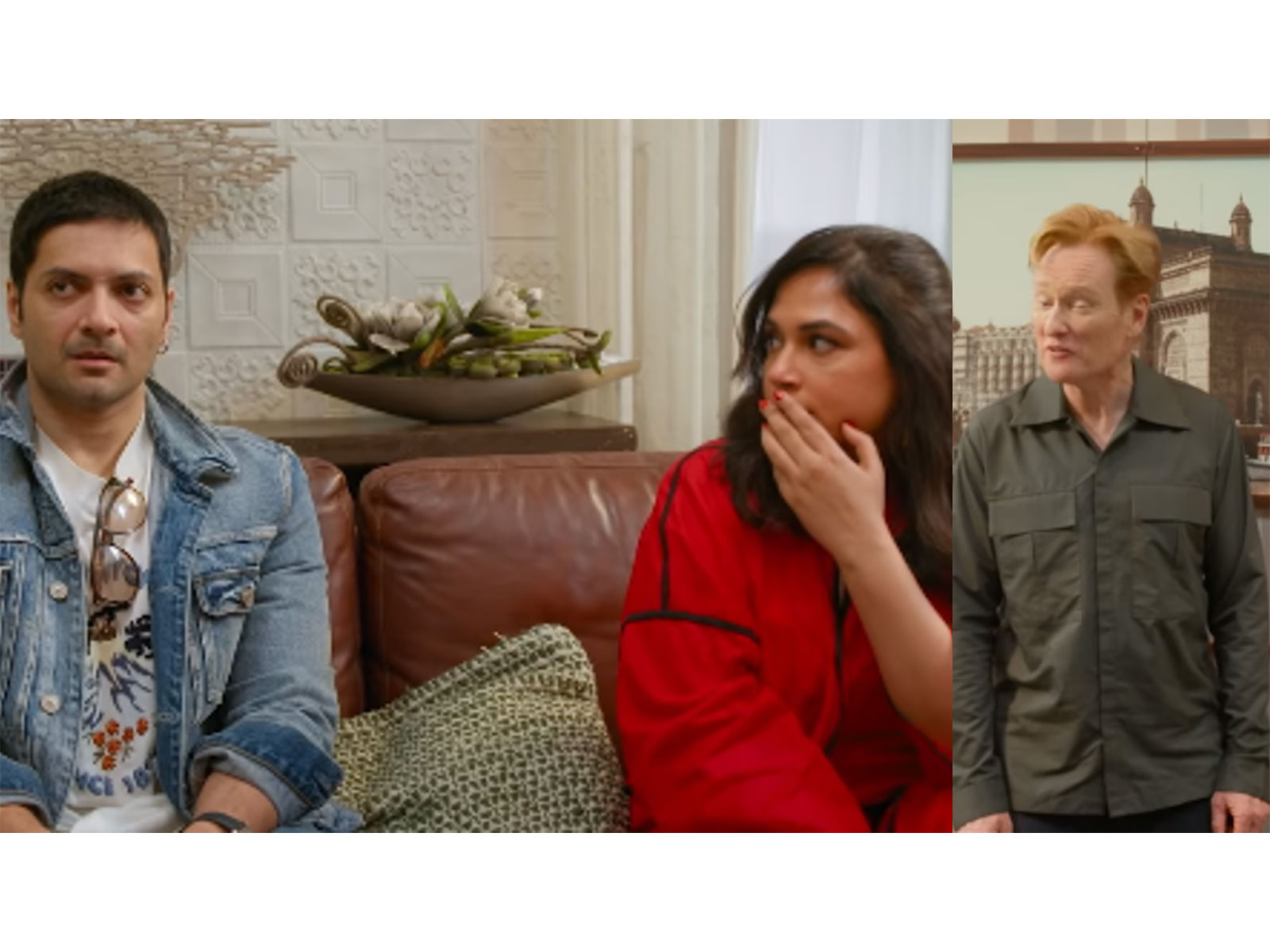 Conan O'Brien, Ali Fazal, Richa Chadha (Photo/instagram/@hbomax)