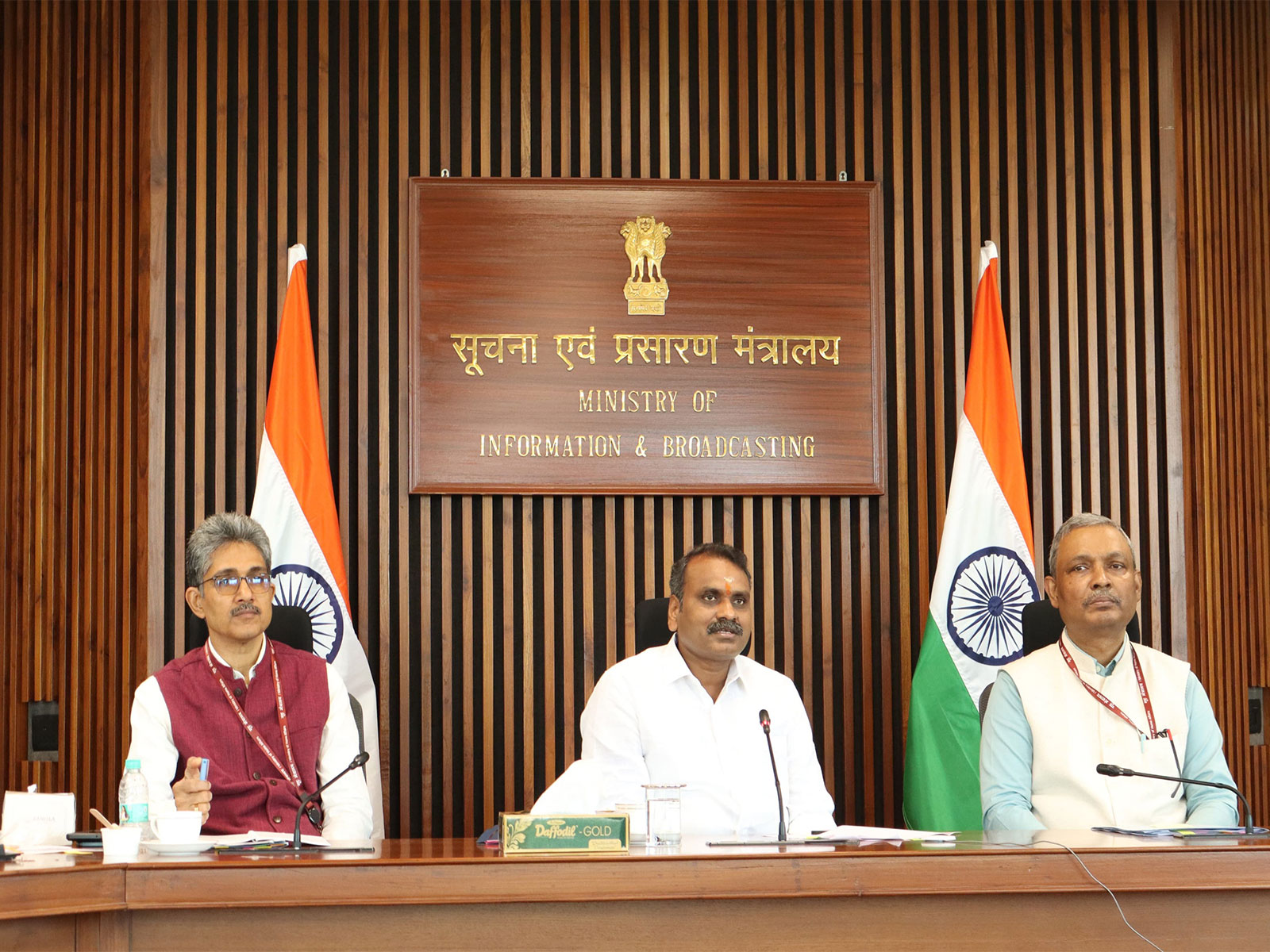 Union MoS Dr L Murugan chairs meeting for IFFI 2026 (Photo/X@MIB_India)