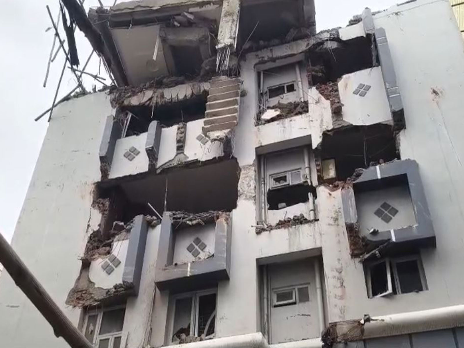 Seven-storey building collapses in Hyderabad's Madhapur (Photo/ANI)