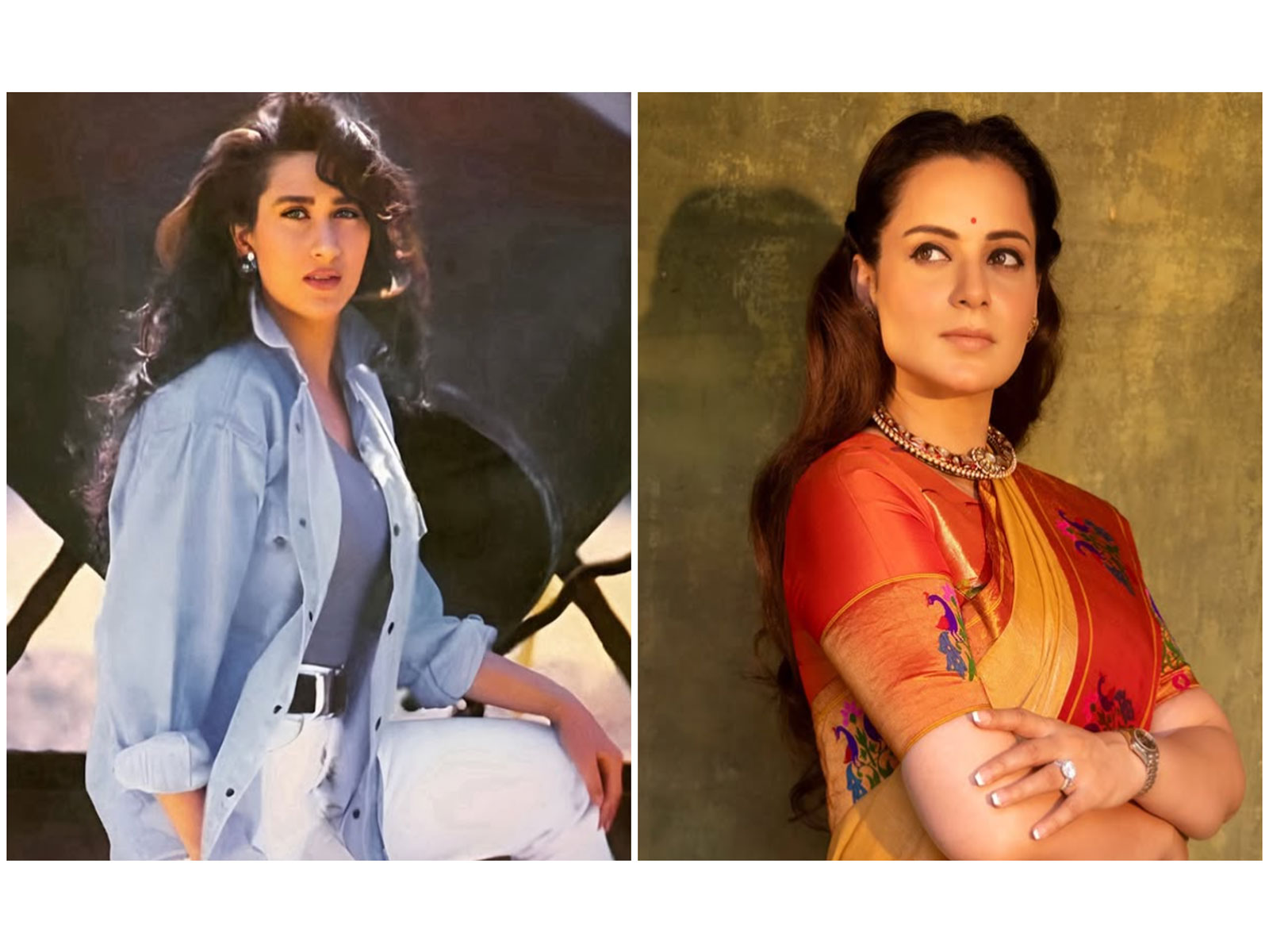 Karisma Kapoor (L) Kangana Ranaut (R) (Photos/instagram/therealkarismakapoor/@kanganaranaut)