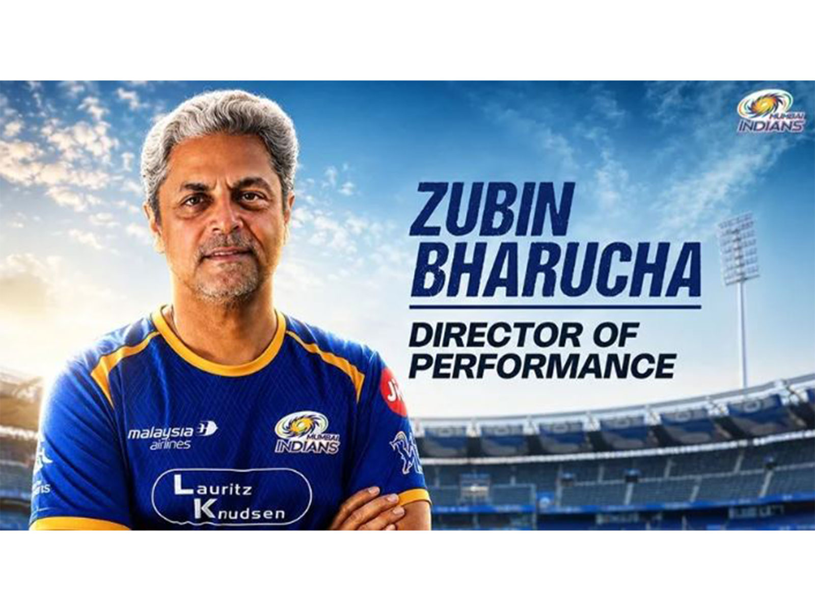 Zubin Bharucha has joined Mumbai Indians as Director of Performance (Photo: Mumbai Indians)