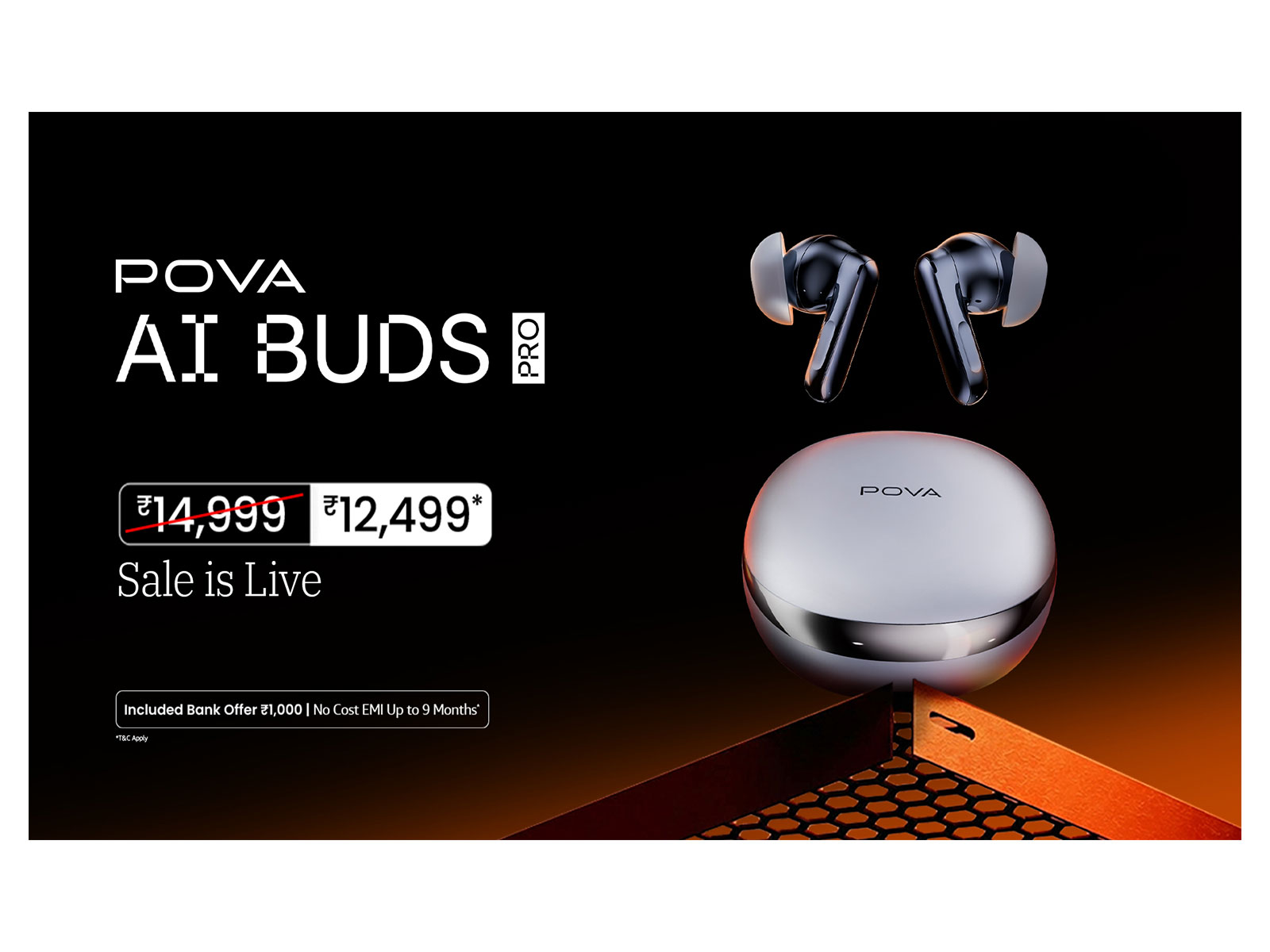 POVA AI Buds Pro, featuring advanced AI-powered audio technology, now available at an introductory price of Rs. 12,499.