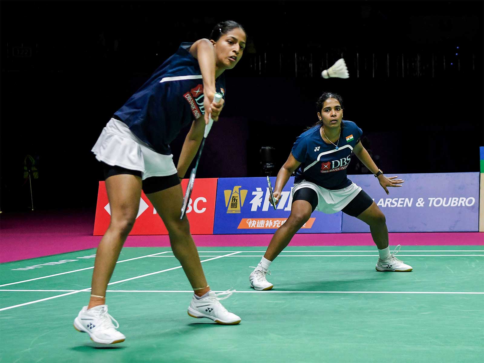 Treesa Jolly and Gayatri Gopichand in action (Photo: ANI)