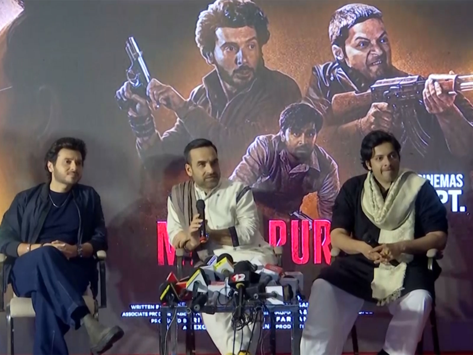 'Mirzapur' cast in Patna (Photo/ANI)