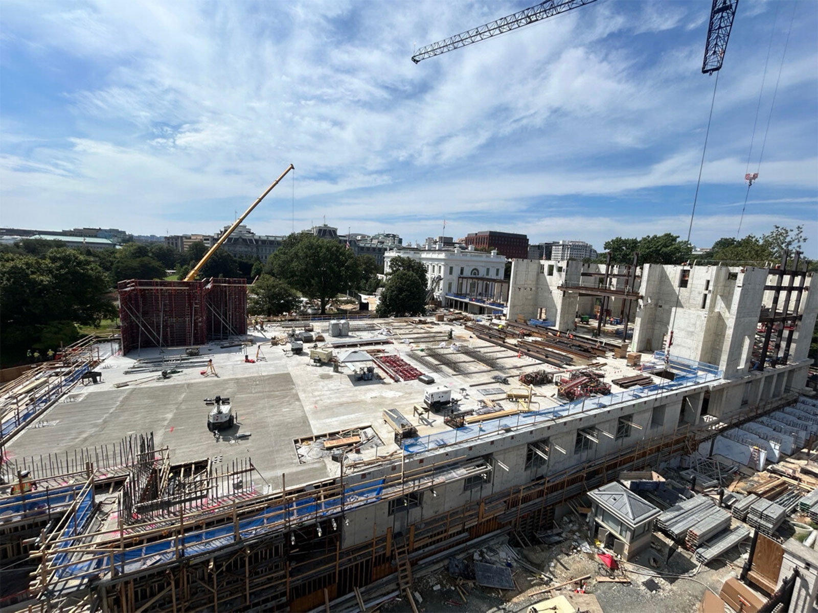 US President Donald Trump shares image of ongoing contruction work of Ballroom/military complex (Photo/Truth Social/@realDonaldTrump)