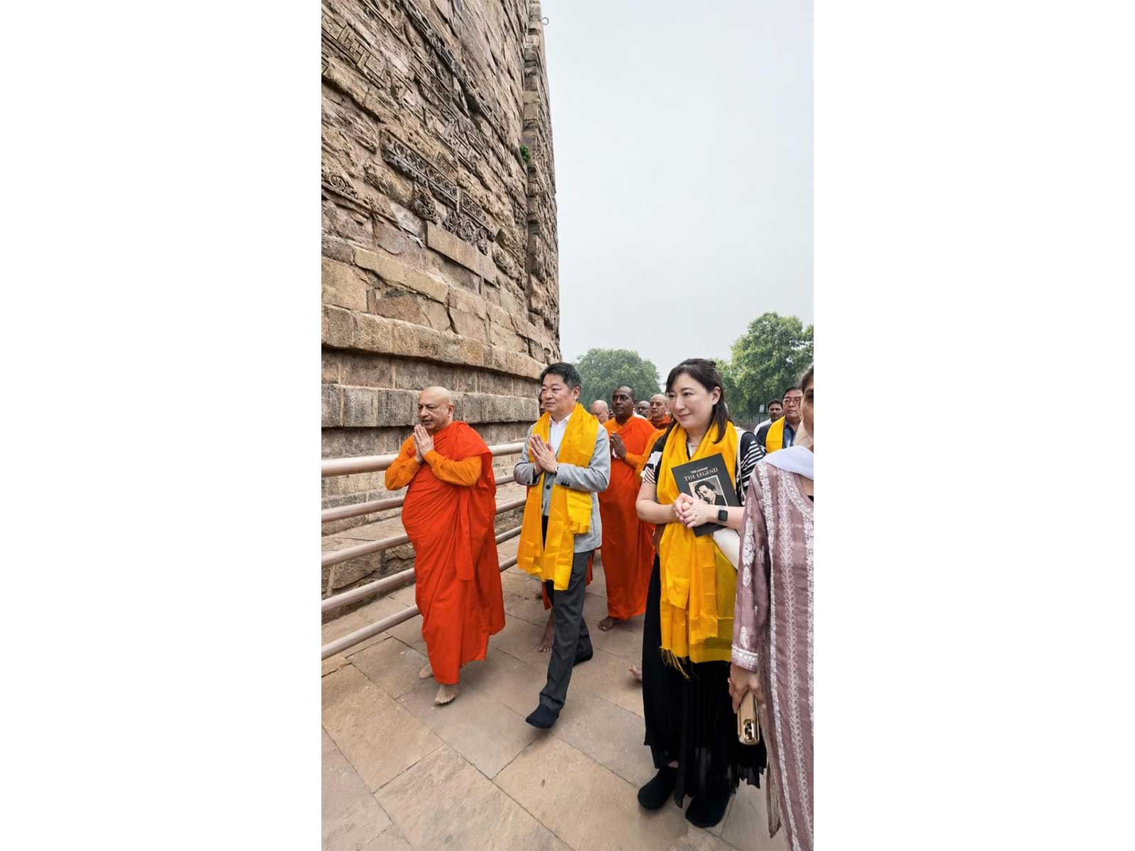 Japanese delegation visits  UNESCO World Heritage Site Sarnath temple in Varanasi (Photo/Varanasi Information Department)
