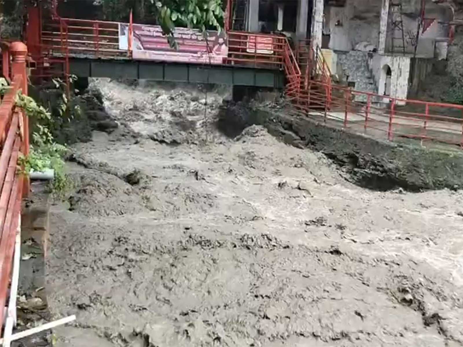 Tamasa River in spate after heavy rainfall (Photo/ANI)