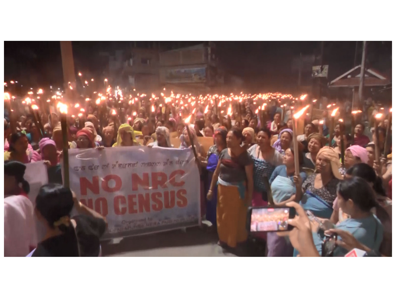 Women's group holds torch rally in Manipur (Photo/ANI)