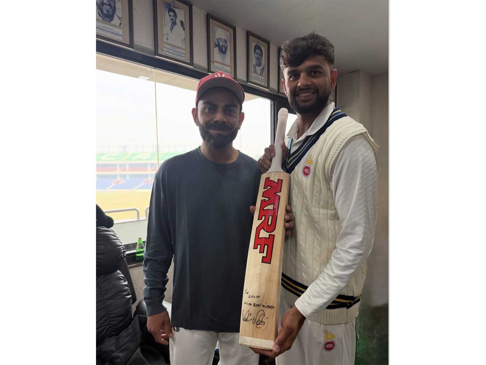Sanat Sangwan with Virat Kohli. (Photo: @sanat.sangwan Instagram)