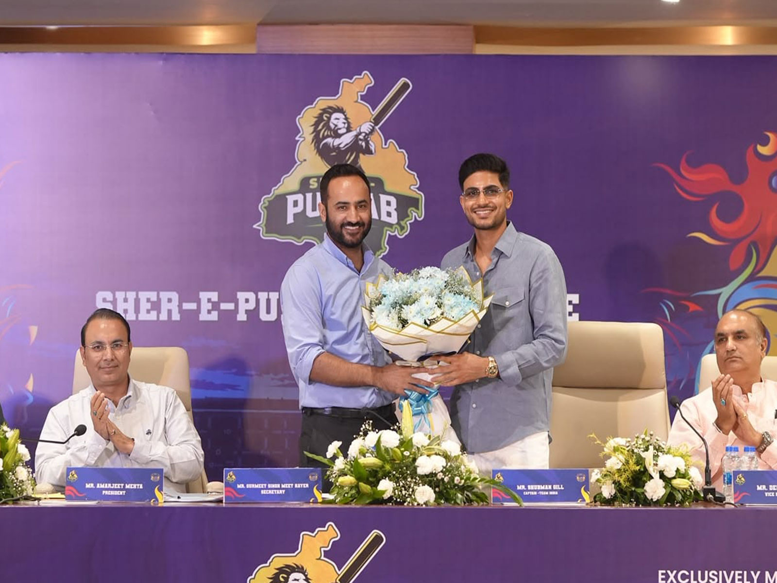 Indian skipper Shubman Gill (right) (Photo: PCA)