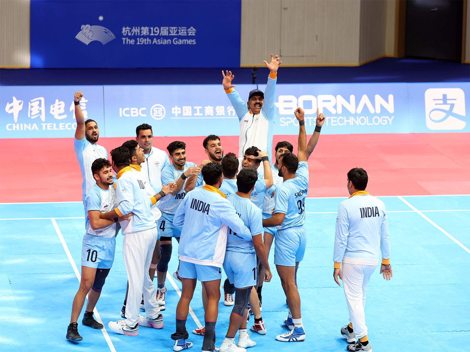India men's kabaddi players celebrating (File Photo/ANI)