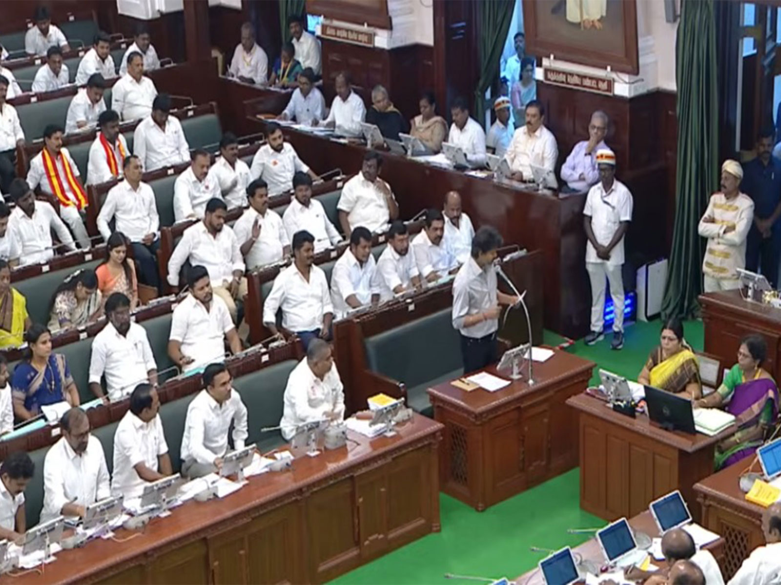 Tamil Nadu Chief Minister Joseph Vijay (Photo: Tamil Nadu Assembly Youtube) 