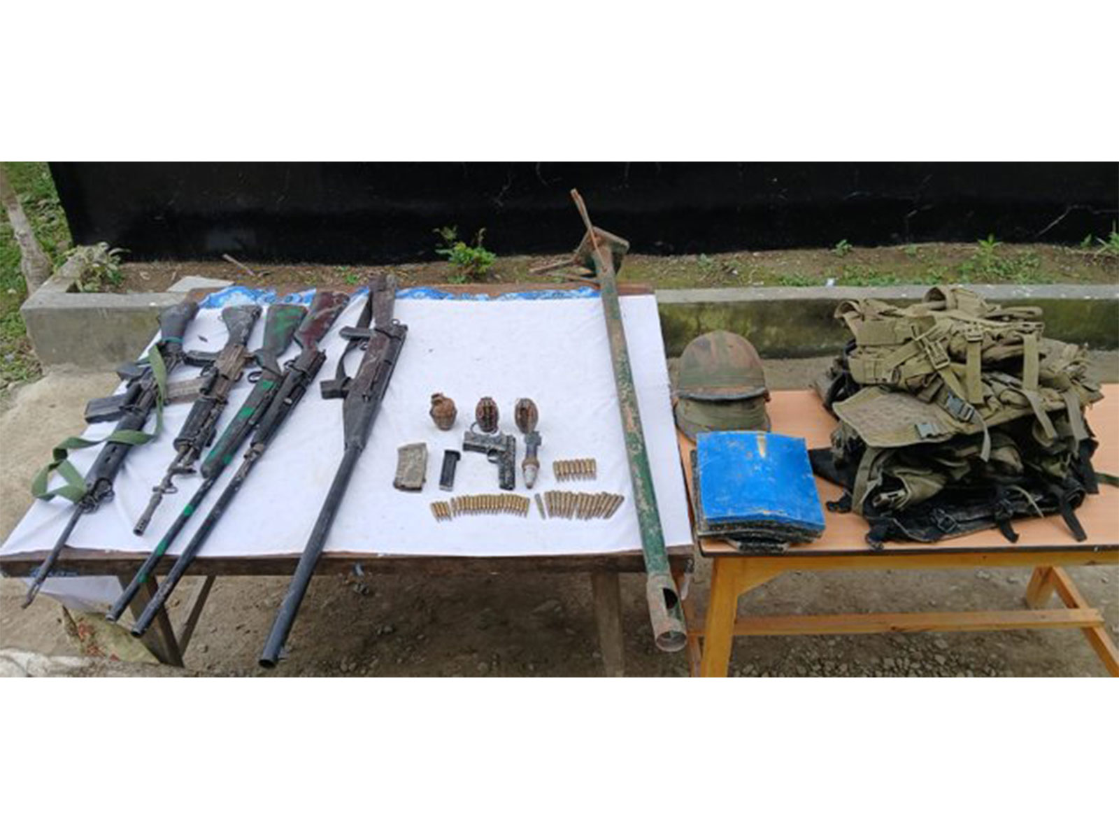 Manipur Police, Assam Rifles recover arms, ammunition (Photo/@manipur_police)