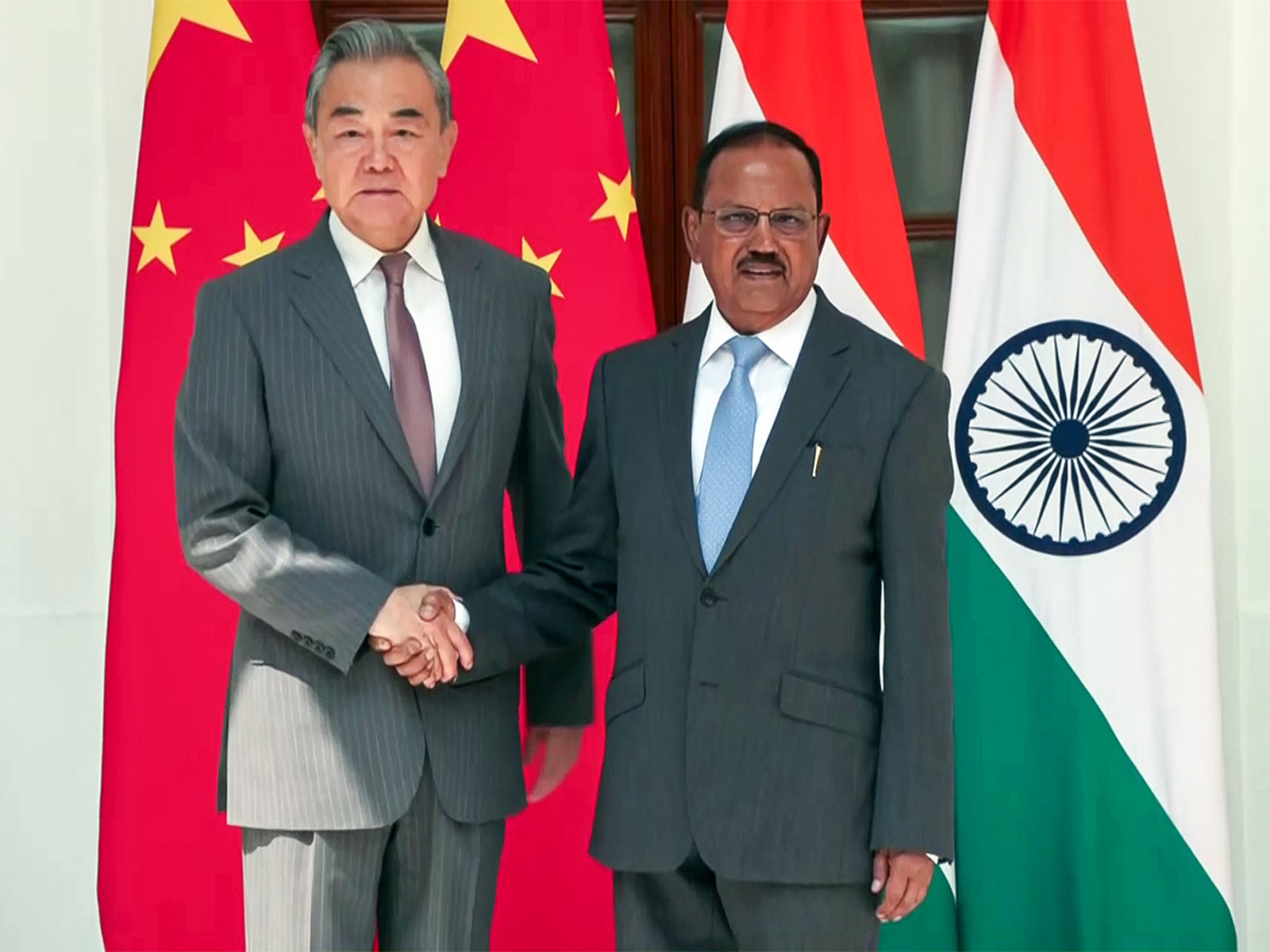 Chinese FM Wang Yi with National Security Advisor Ajit Doval (File Photo/ANI)