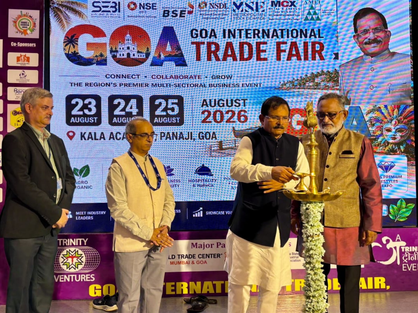 Inauguration of the Goa International Trade Fair 2026 at Kala Academy, Panaji - graced by the Hon'ble Union Minister and senior SEBI officials (Photo/Press release)