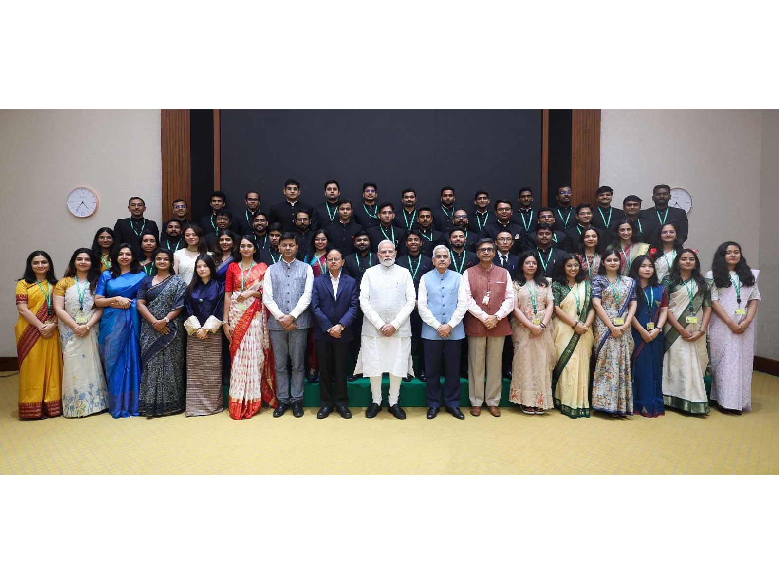 PM Modi Meets 2025-Batch IFS Officer Trainees in Delhi (Photo/X/@narendramodi)