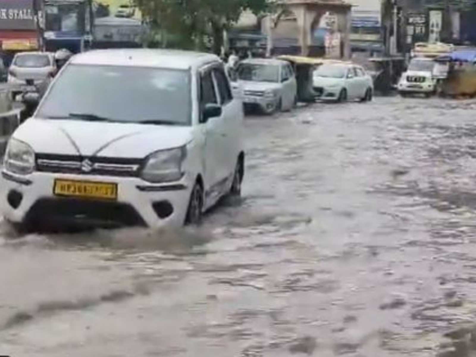 Several areas of Gurugram waterlogged following heavy rainfall (Photo/ANI)
