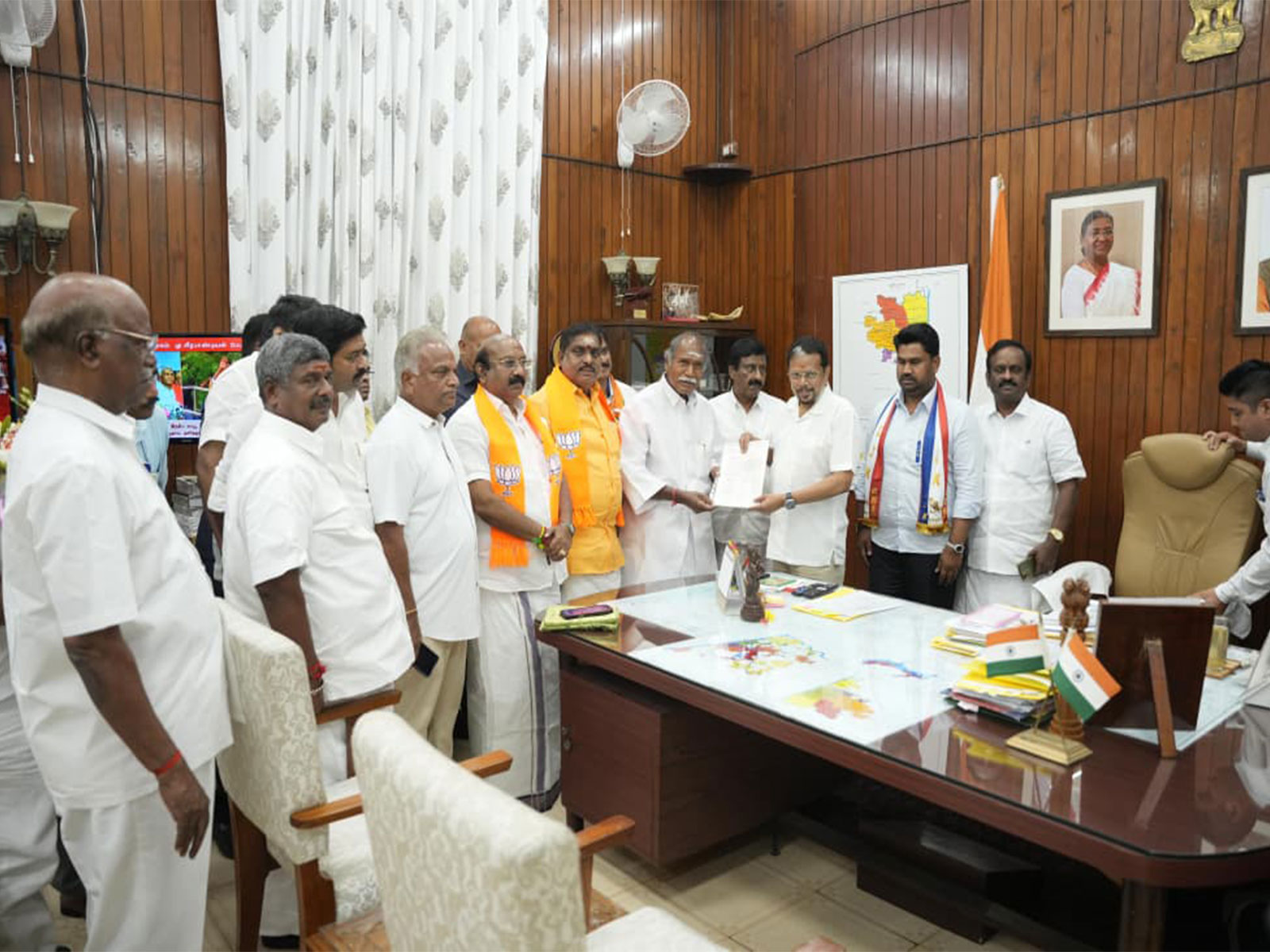 Lieutenant Governor Kuniyil Kailashnathan during the government formation process in Puducherry (File photo/ANI)