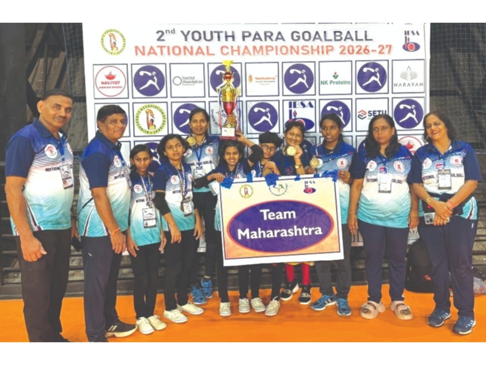 Maharashtra Junior Girls are National Champions at Youth Para Goalball Championship 2026