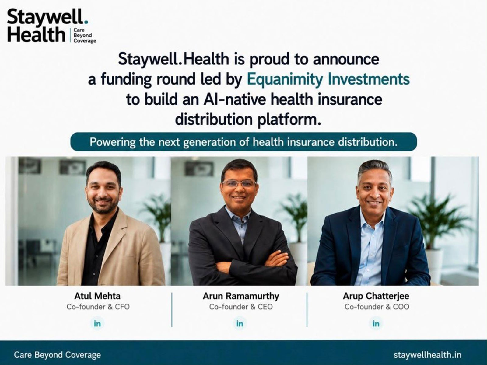 Staywell.Health Announces Investment Led by Equanimity Investments to Build an AI-Native Health Insurance Distribution Platform