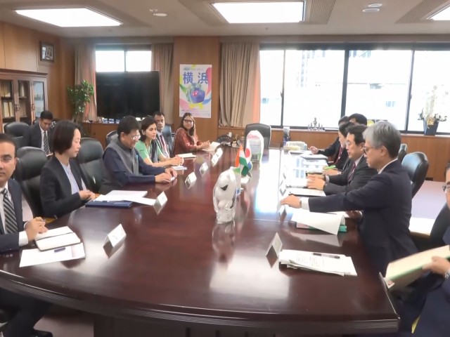 Union Commerce and Industry Minister Piyush Goyal  with Japan's Economy, Trade and Industry Minister Akazawa Ryosei (Photo/ANI)