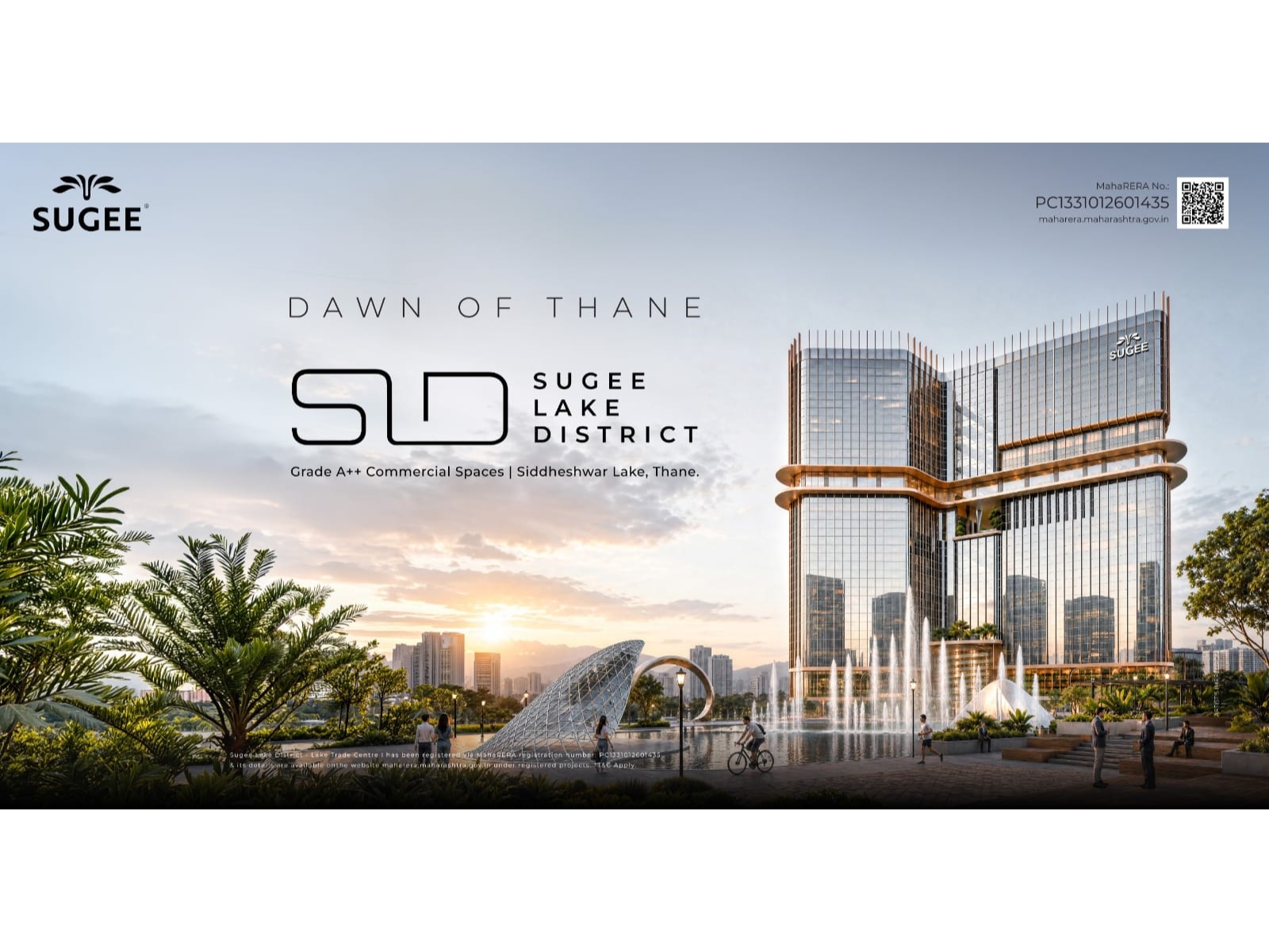 Grade A++ commercial spaces with panoramic lake and city views
