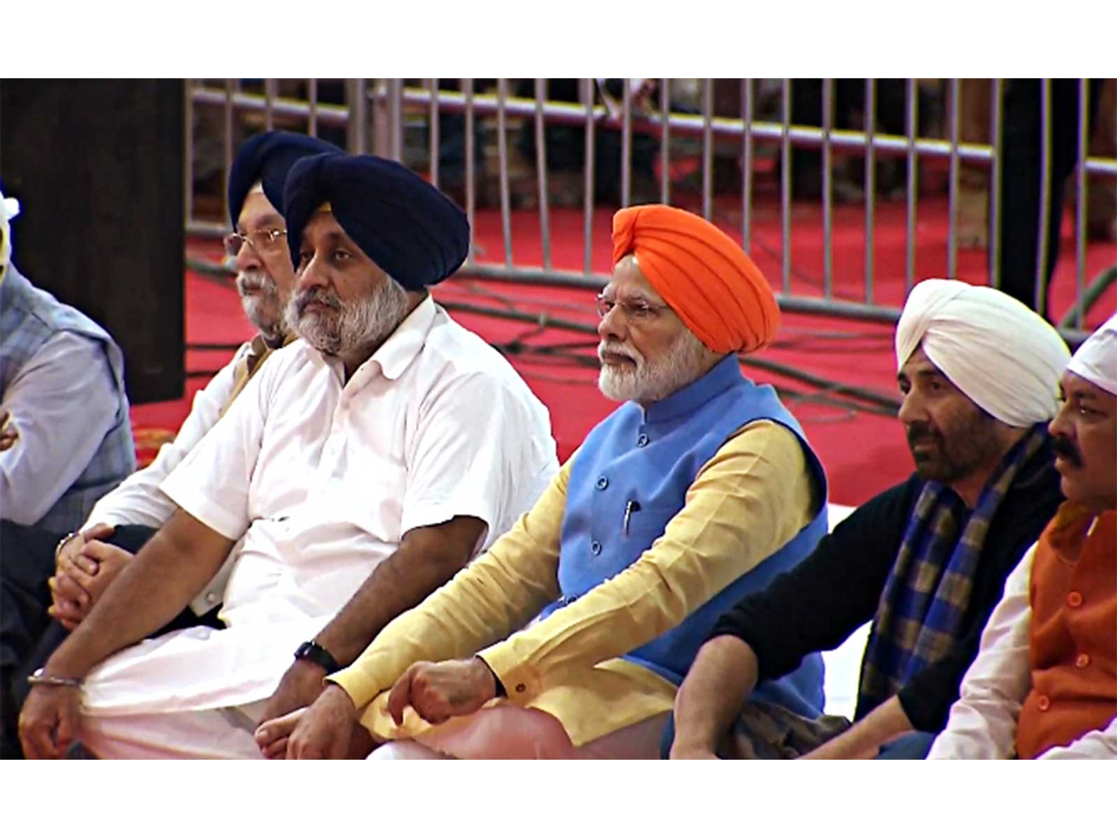 A visual of Prime Minister Narendra Modi and SAD chief Sukhbir Singh Badal (Photo/ANI)
