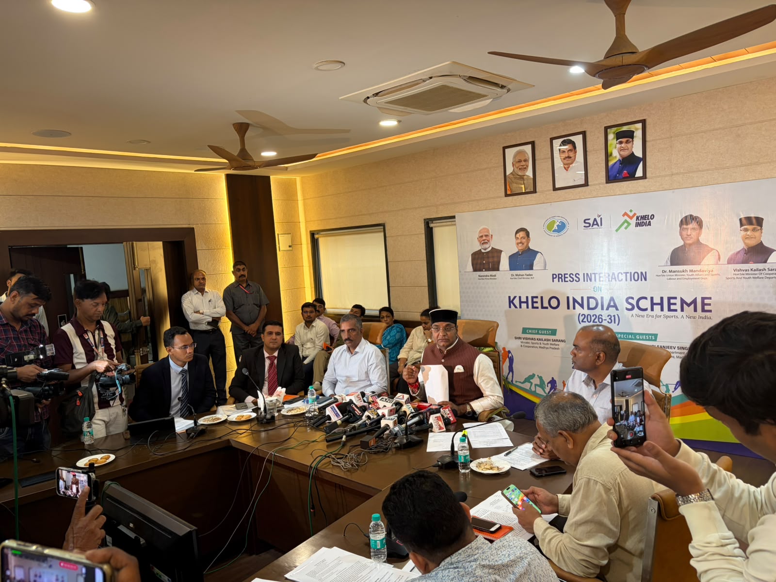 SAI Central Regional Centre Bhopal Regional Director Abhisek Singh Chauhan addressing the gathering (Image: SAI Bhopal media)