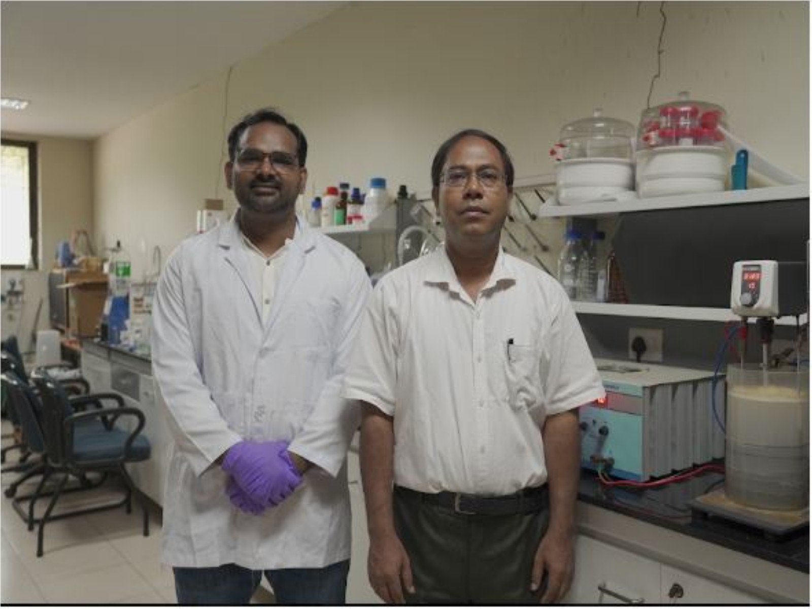 Dr Mihir K Purkait and Mukesh Bharti from IIT Guwahati (Photo/ANI)