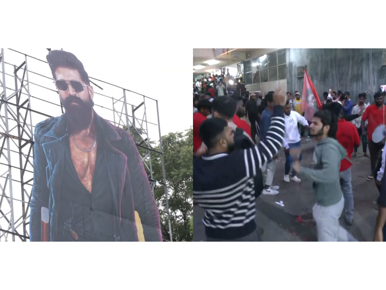 Yash fans celebrate the release of 'Toxic' (Photo/ANI) 