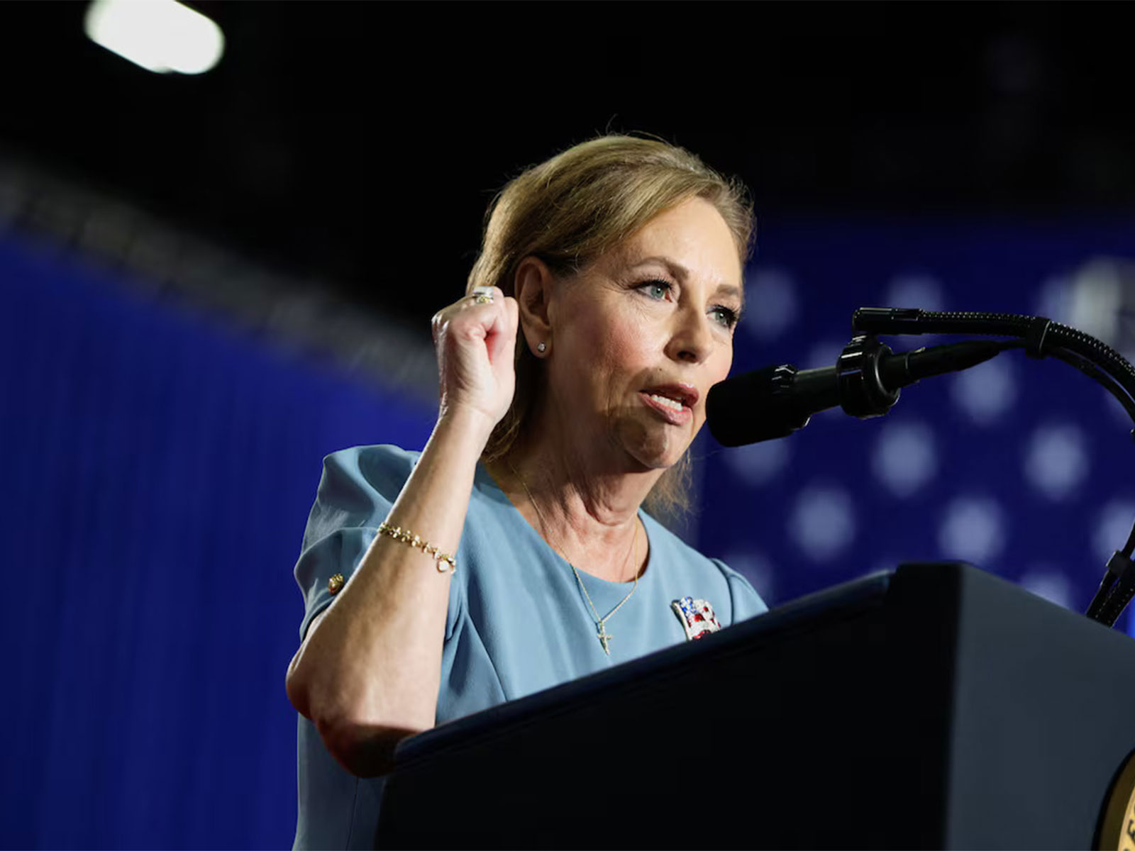 US Senator Darline Graham (R-SC) addresses supporters at a campaign rally held at the Myrtle Beach Convention Center in Myrtle Beach, South Carolina, US. (Photo/Reuters)