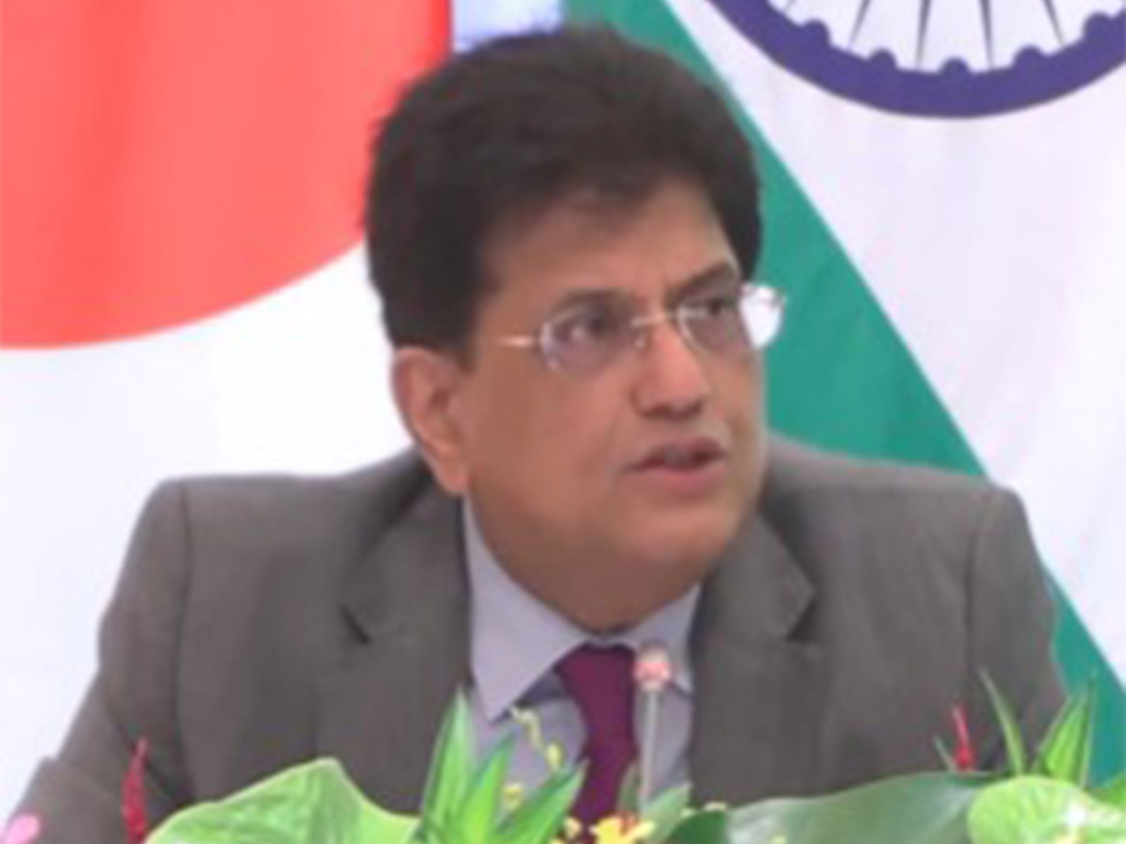 Piyush Goyal addressing a roundtable meeting with start-ups in Tokyo (Photo/ANI)