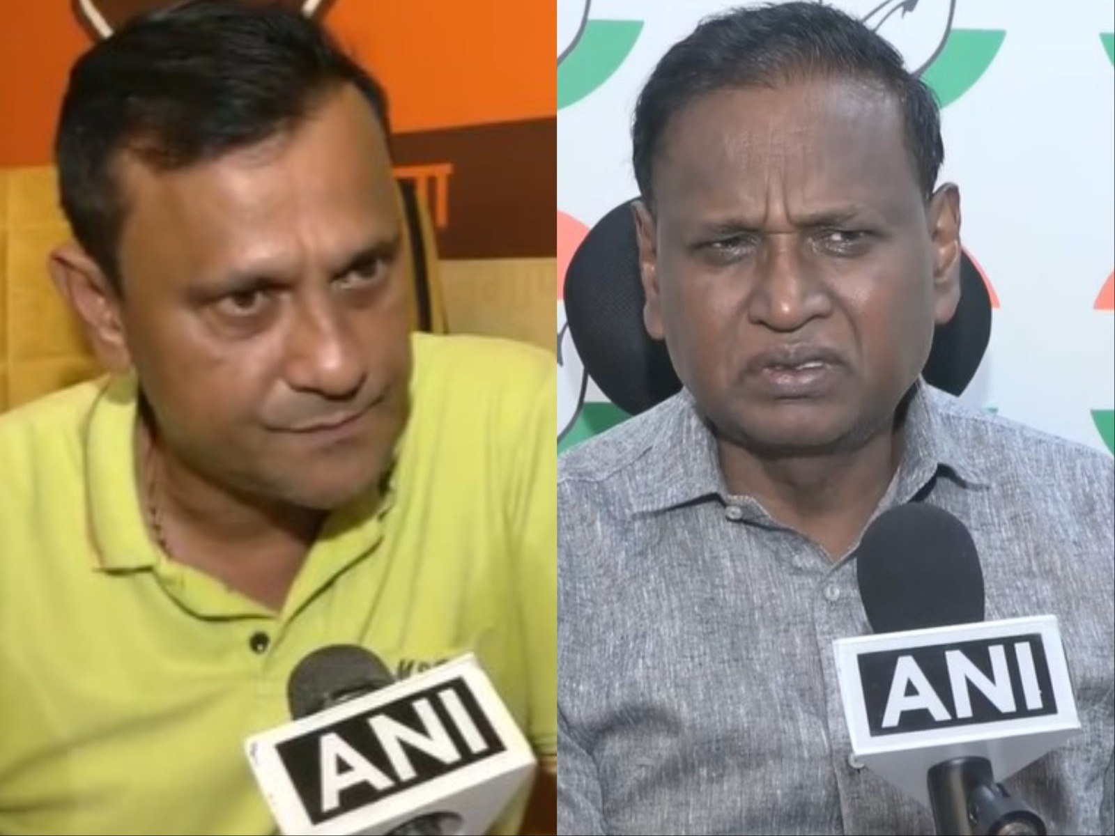 MNS leader Sandeep Deshpande (L) and Congress leader Udit Raj (R) (Photo/ANI)