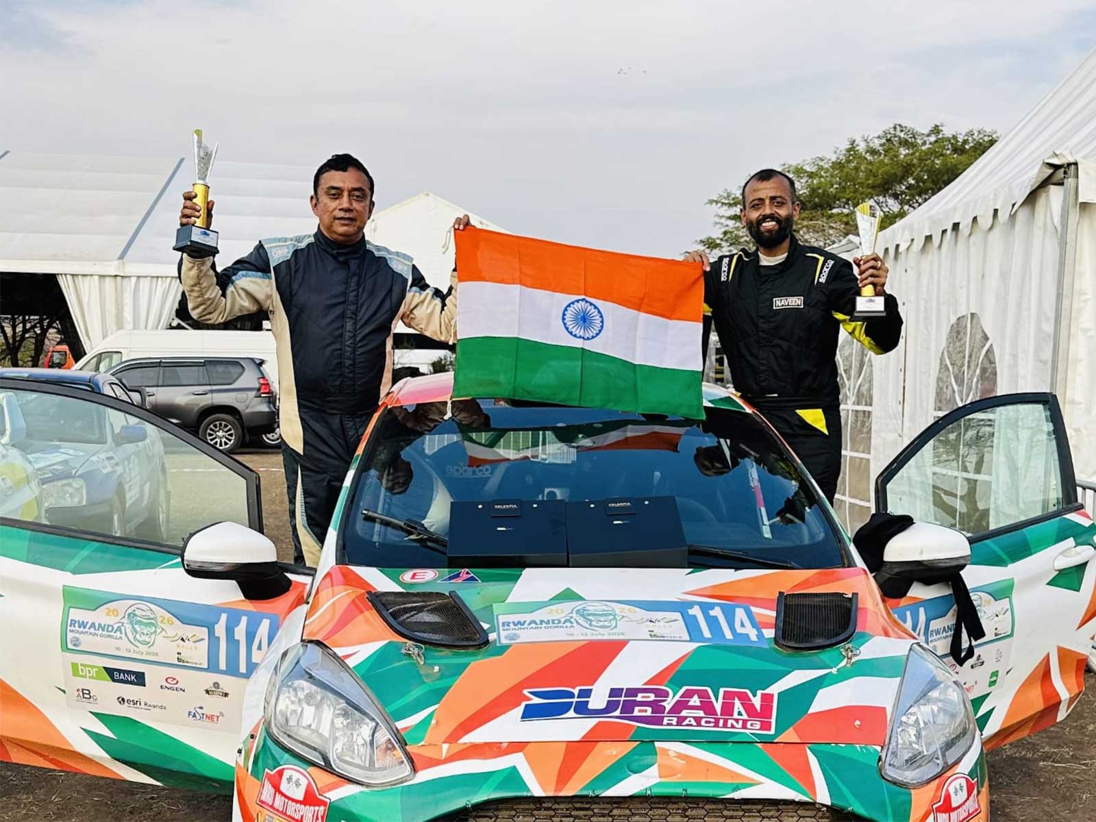 Rally duo of Hyderabad's Naveen Puligilla and co-driver Musa Sherif (Image: Team Duran Racing)