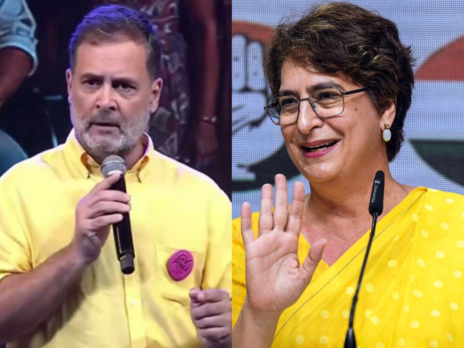 Lok Sabha LoP Rahul Gandhi (L), Priyanka Gandhi (R) (Photo/ANI)