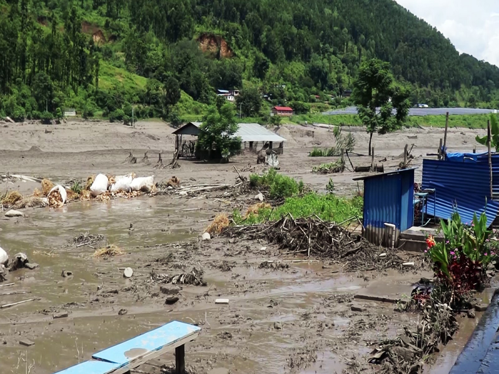 Flash flood ravages Nepal's Rasuwa (Photo/ANI)