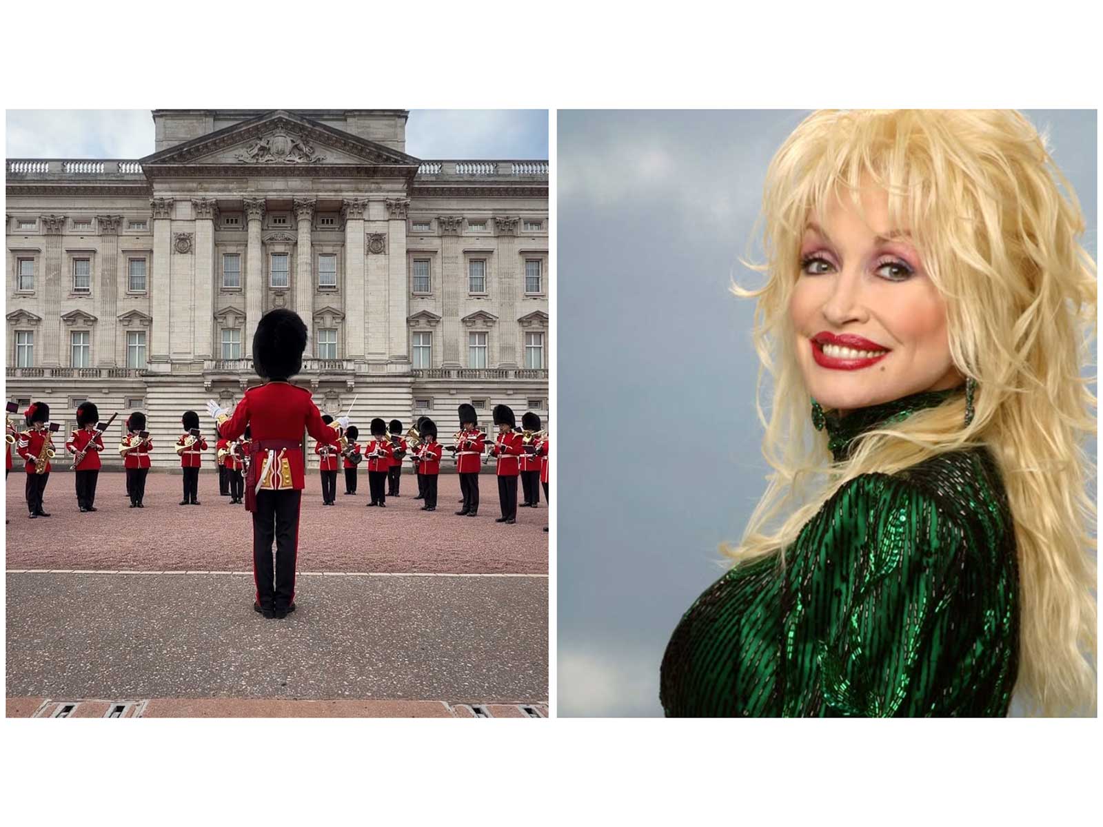 Buckingham Palace (L) Dolly Parton (R) (Photos/instagram/@theroyalfamily/dollyparton)