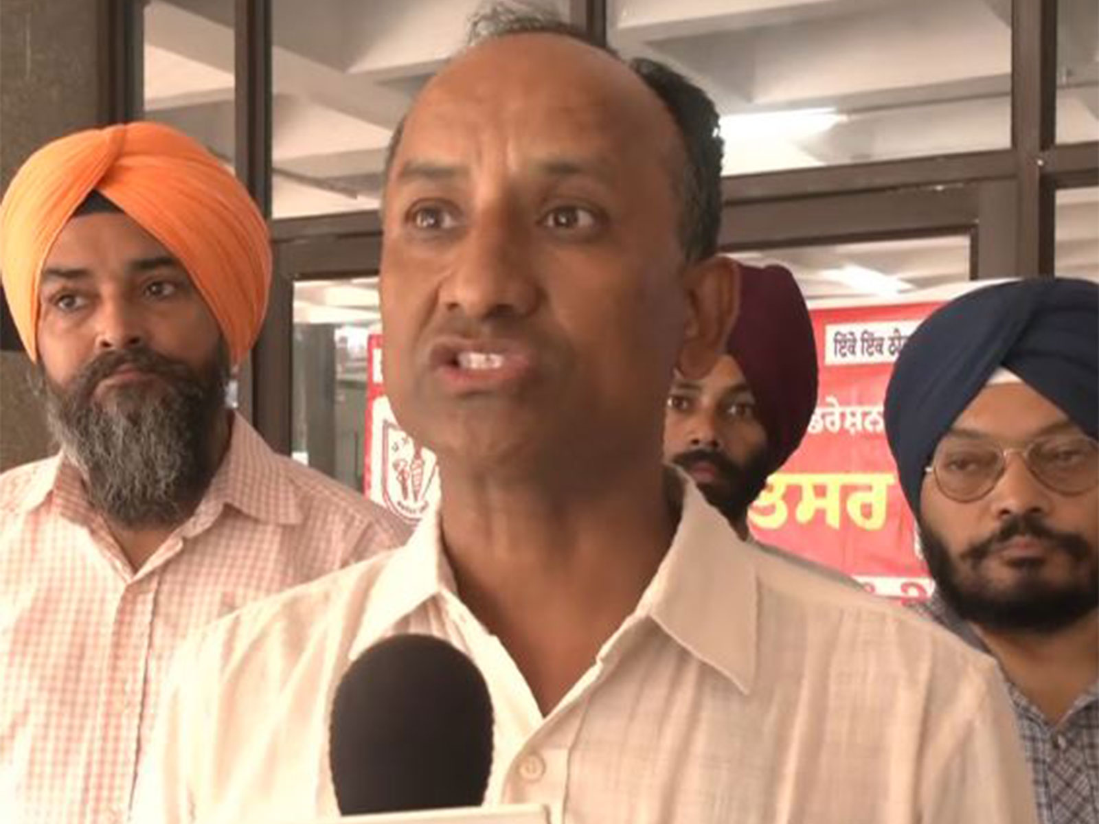 Narendra Singh, President of Guru Nanak Dev Hospital, Government Medical College, Amritsar, and District President of the Co-ordination Committee of Para-Medical and Health Employees, Punjab (Photo/ANI)