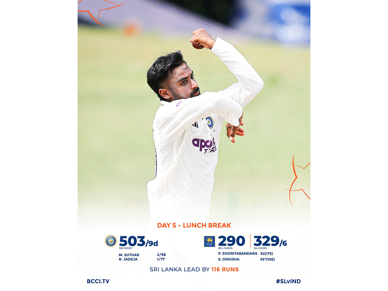 SL vs IND, 2nd Test (Photo: @BCCI X)