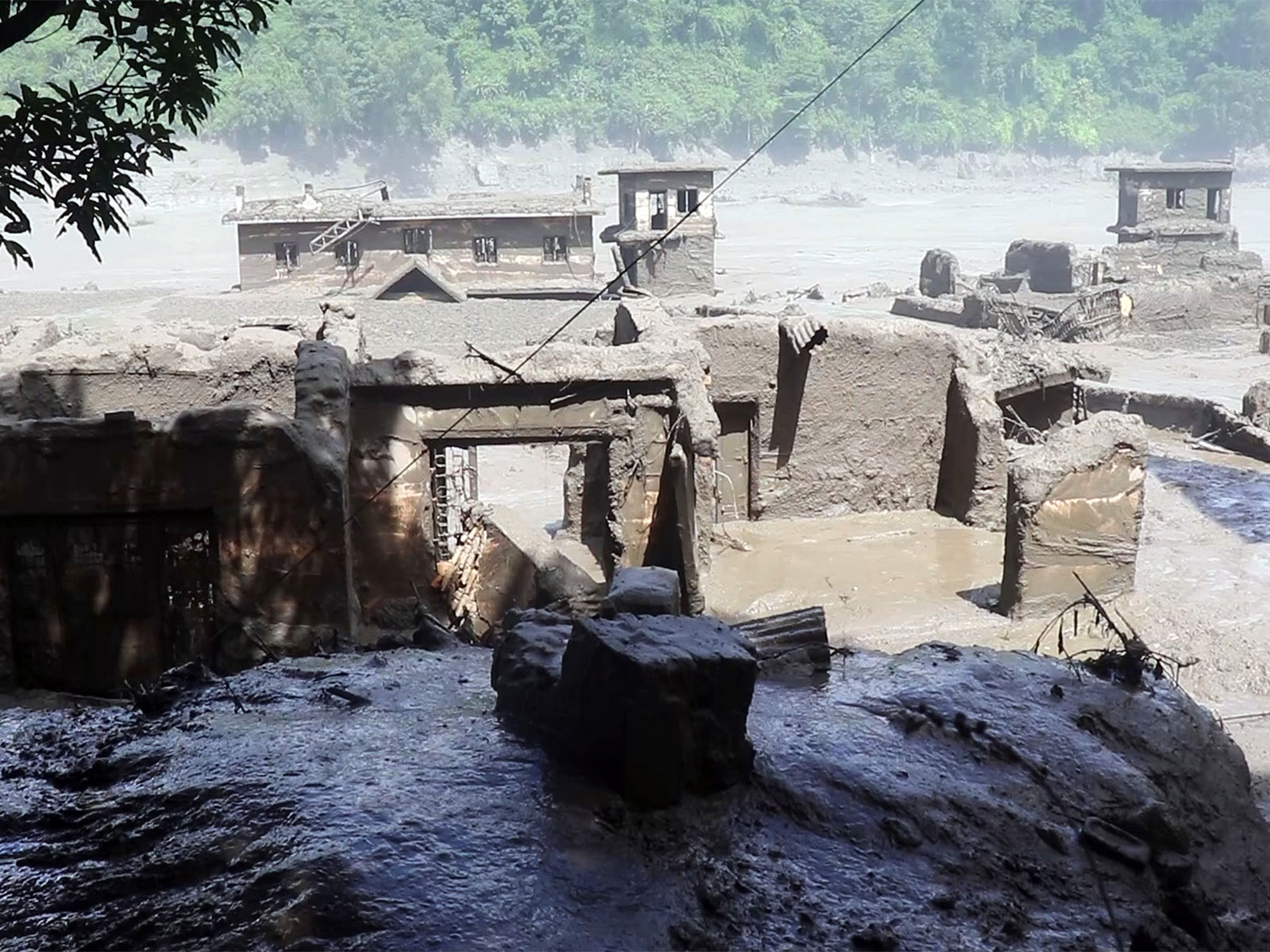 Flash flood ravages Nepal's Rasuwa (Photo/ANI)