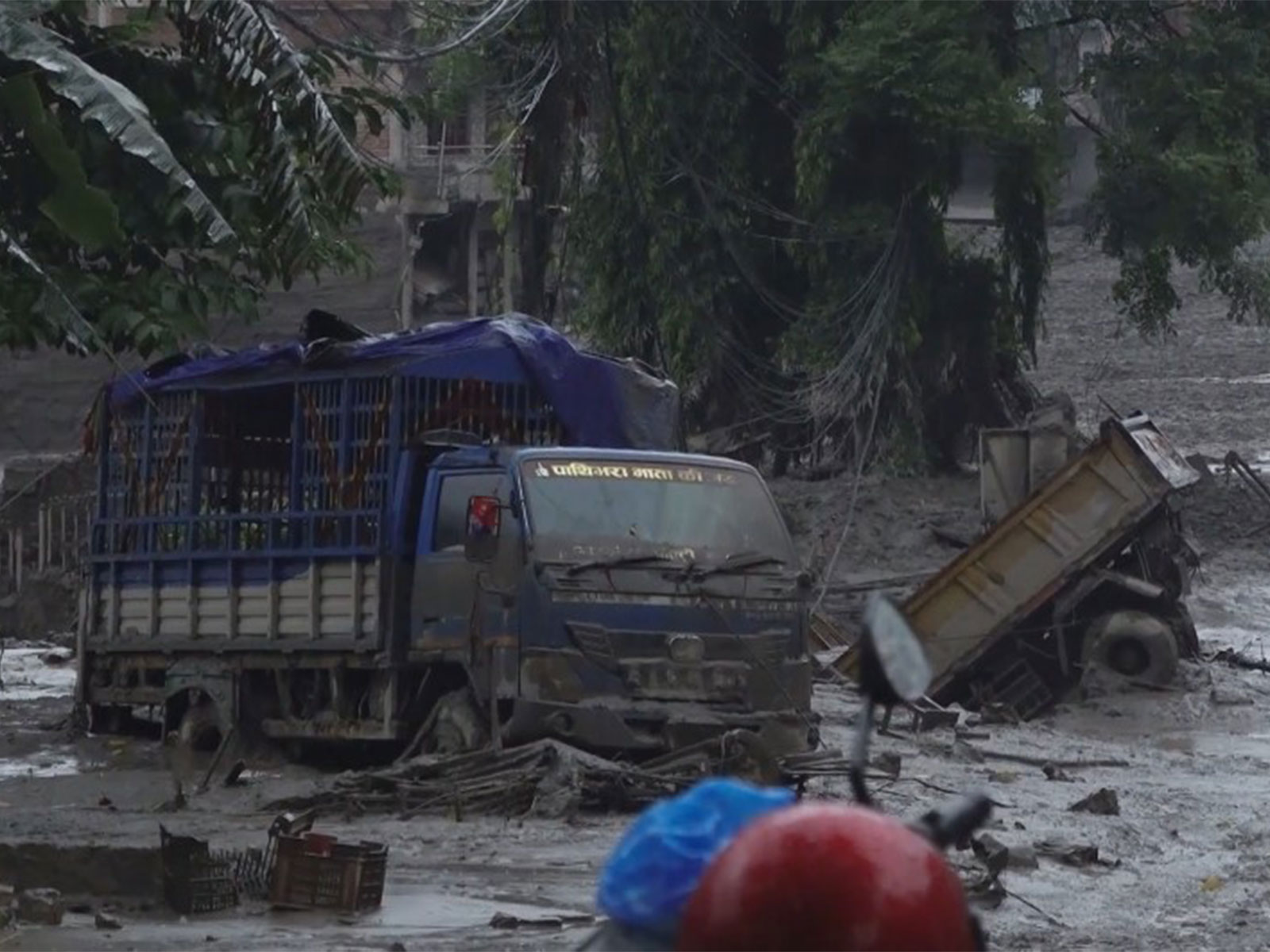 Visual of the devastation caused by the flash flood in the Bhotekoshi River (Photo/ANI)