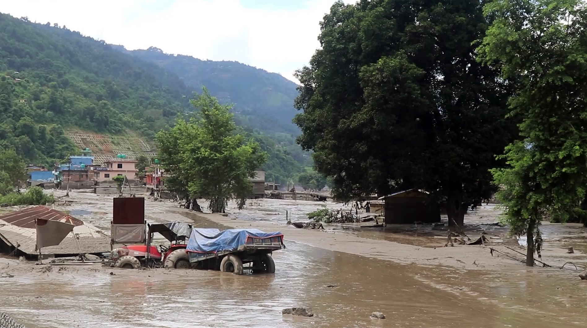 Flash flood ravages Nepal's Rasuwa (Photo/ANI)