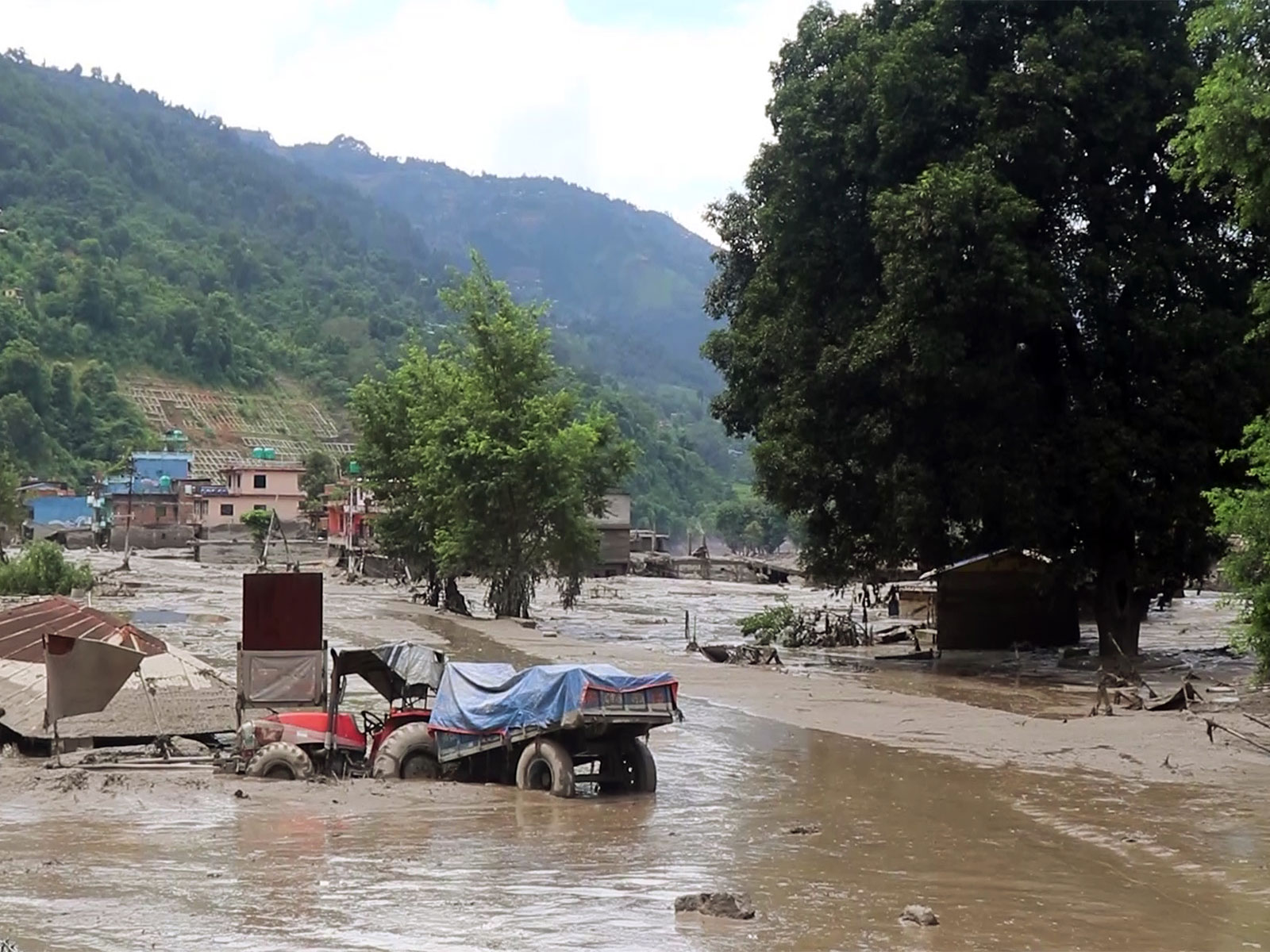 Flash flood ravages Nepal's Rasuwa (Photo/ANI)