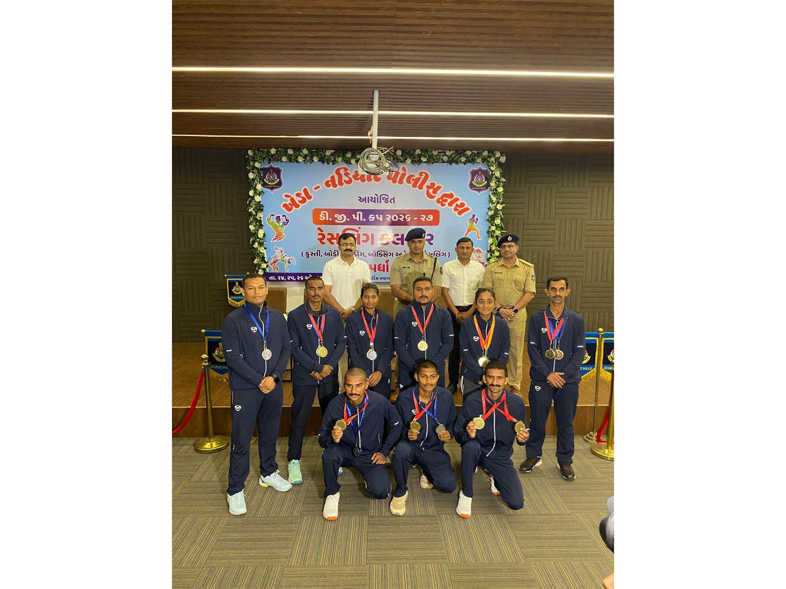 Gujarat Prisons and Correctional Department clinches DGP Cup 2026-27 Wrestling Cluster Championship (Photo: Gujarat CMO)