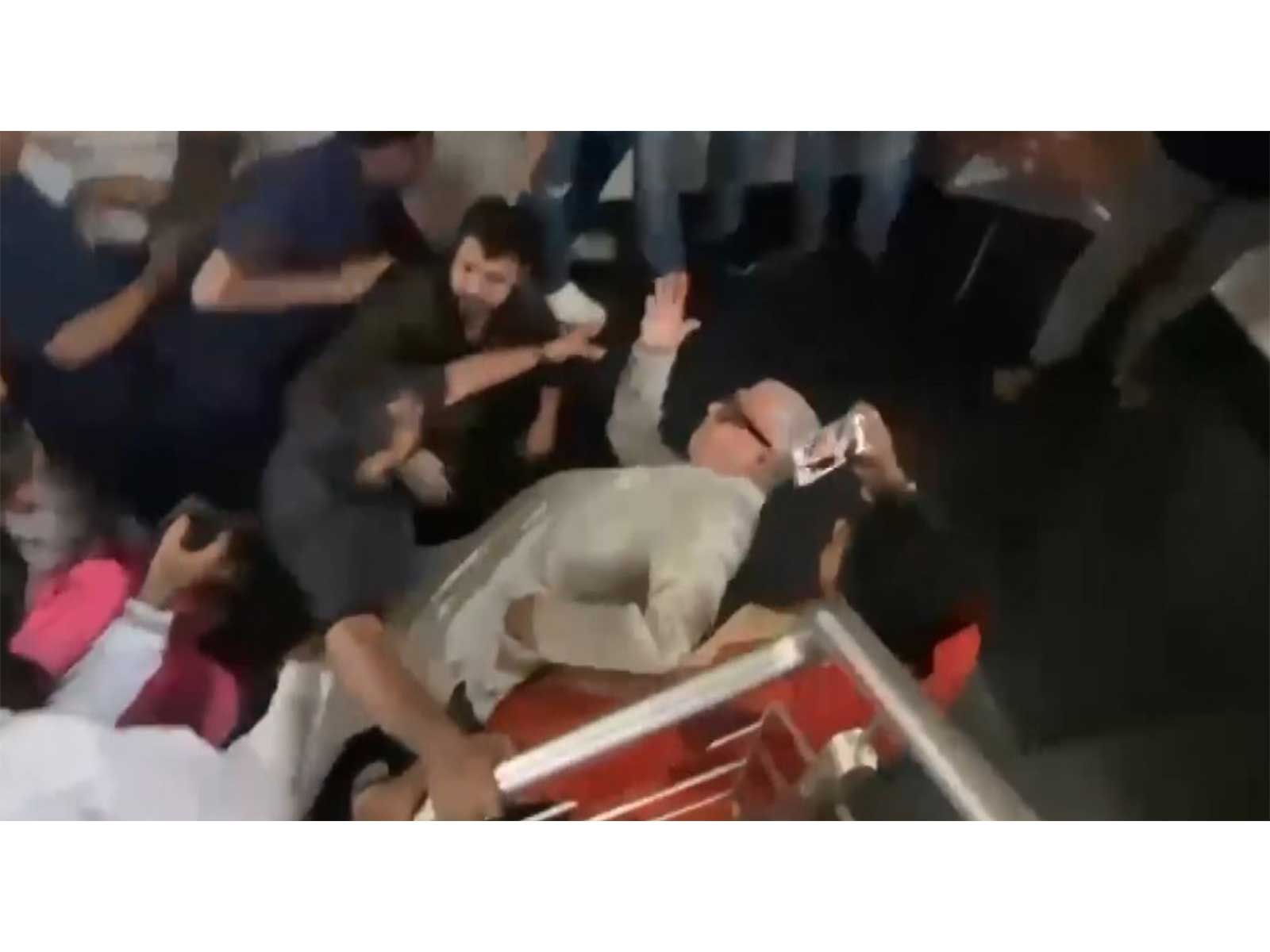 Chaos at TMC office in Kolkata (Screengrab from Derek O Brien's video)