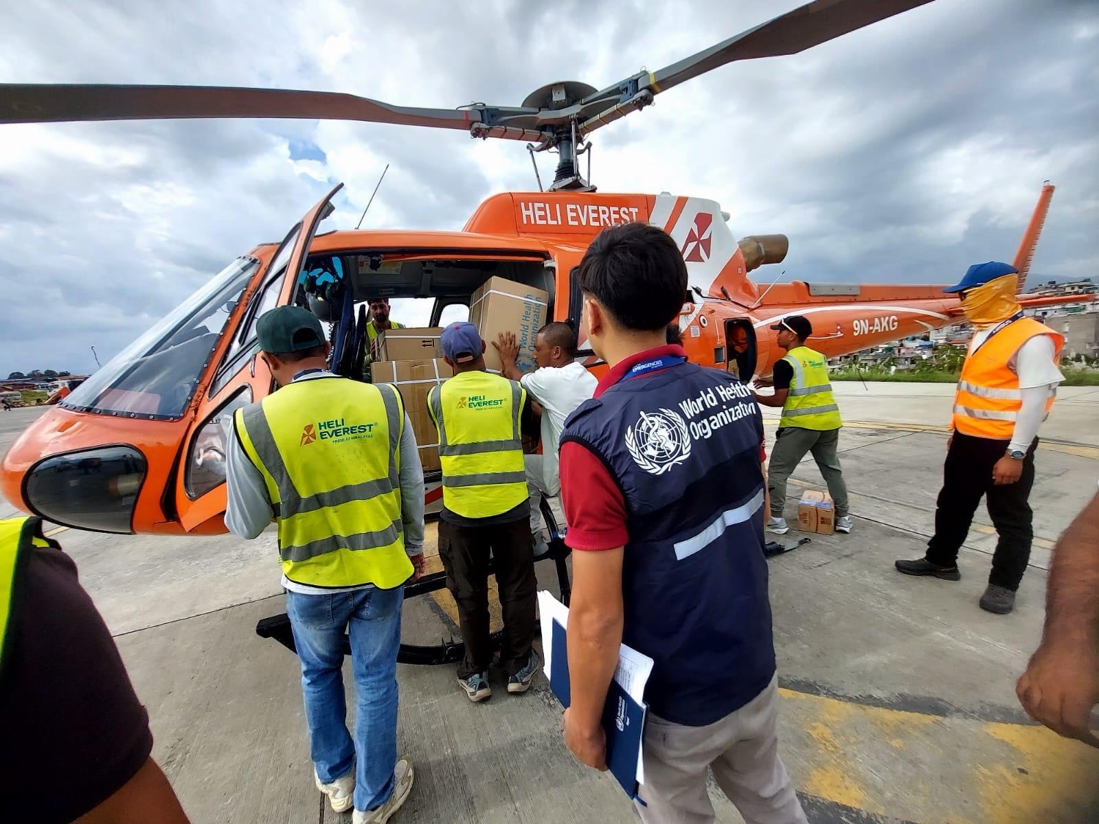 WHO's Nepal office mobilise and dispatch essential emergency medical supplies (Photo/X/@DrTedros)