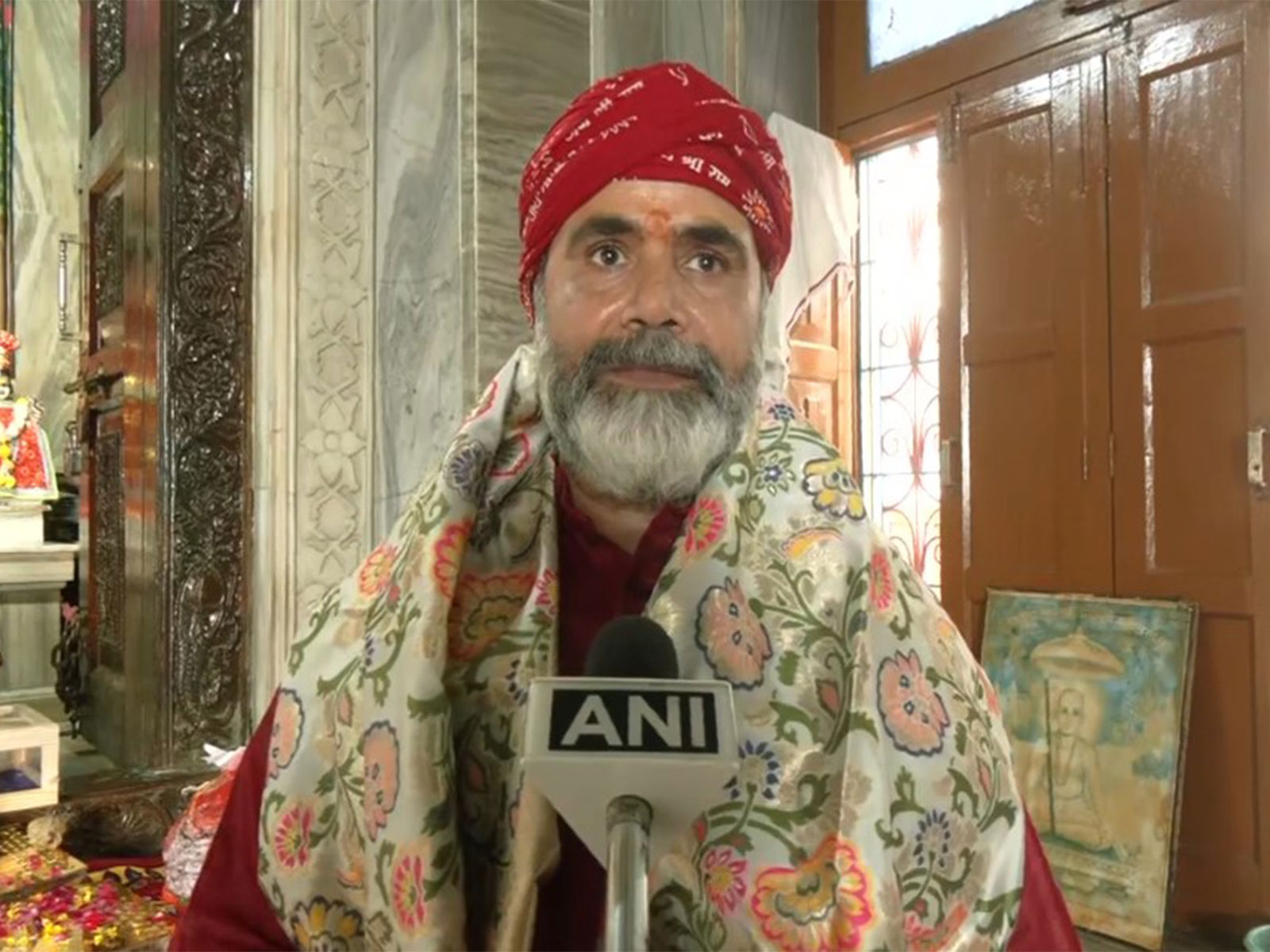 Santosh Tiwari, a priest at the Shri Ram Janmabhoomi Temple in Ayodhya (Photo/ANI)