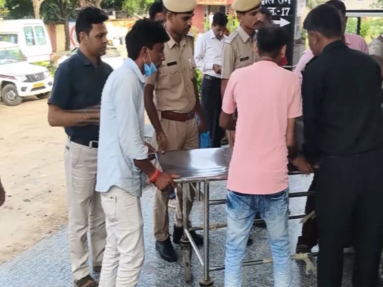 Multiple passengers injured after volvo bus collided with a truck in Dausa (Photo/ANI)